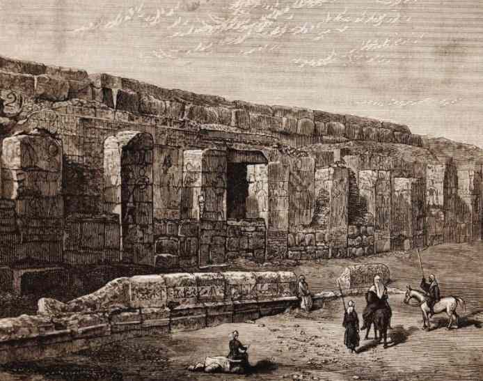 Square columns of the Temple of Seti I
