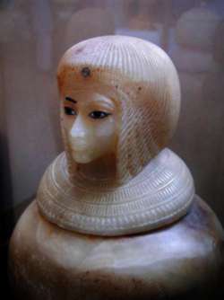 Kiya, 18th Dynasty -alabaster jar. A Dancer, she became second wife to the Pharaoh. From EgyptArchive