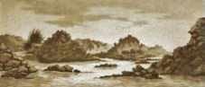 Rough water and many rocks at the first Nile cataract.