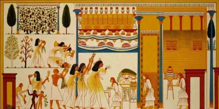Bringing gifts to the Temple of Seti I.