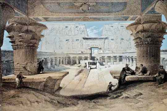 quiet discussion at Edfu Temple