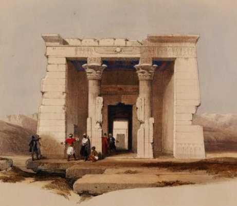 Fully open at the front, the Temple at Dendur shows Greek influence.